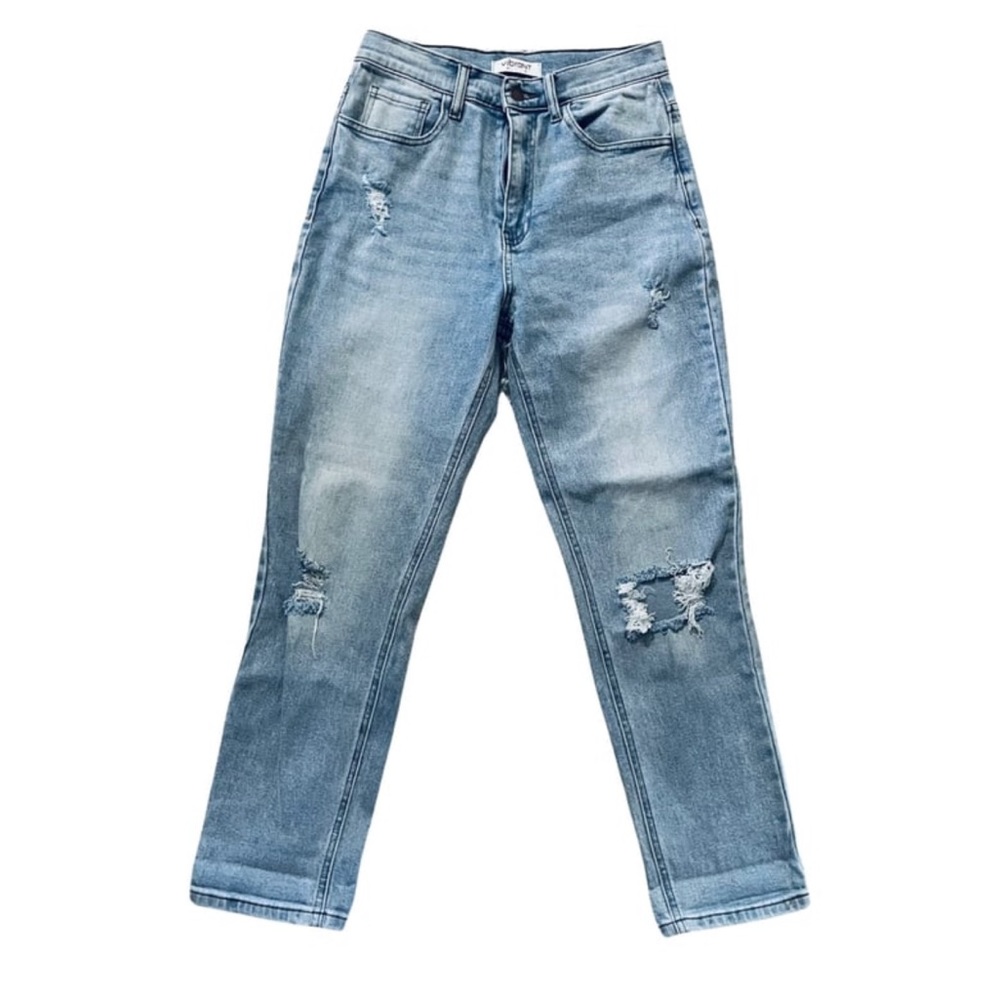 Vibrant M. I. U High Rise Distressed Jeans